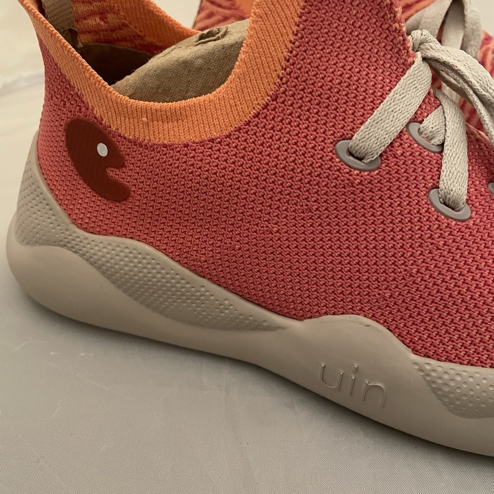 UIN Coral Pink Orange Red Mijas Shoes Women's Size 6, Slip On - Picture 2 of 9